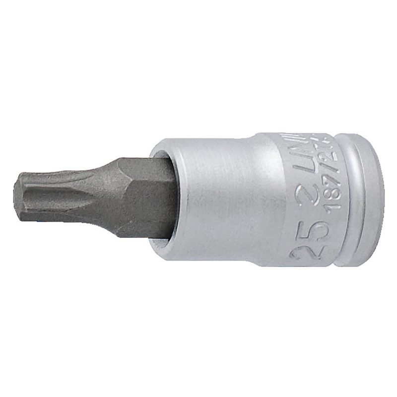 UNIOR Screwdriver Socket With TX Profile 1/4"