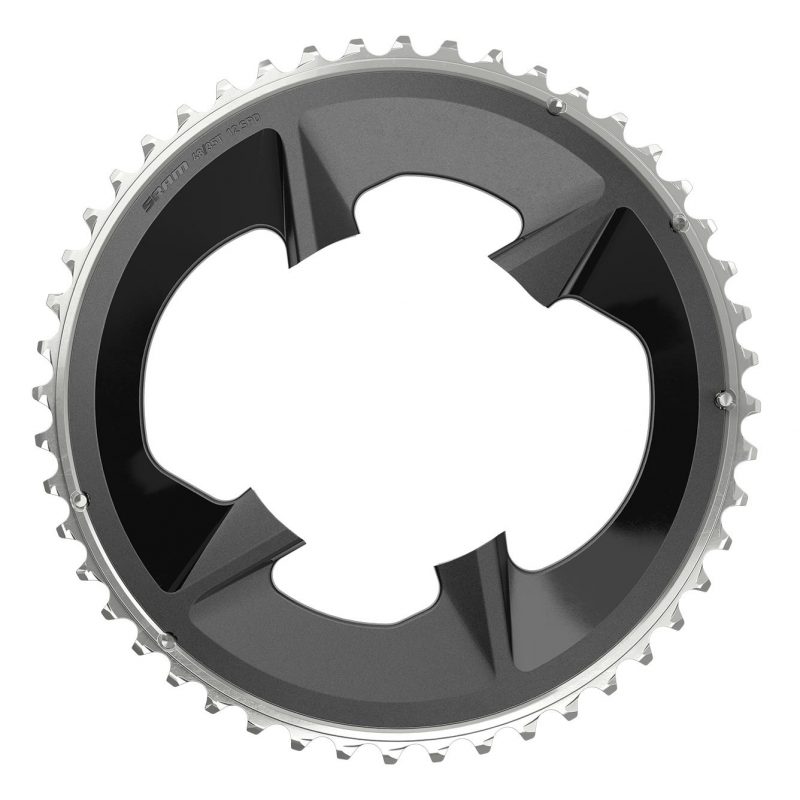SRAM Rival AXS Chain Ring Road 107BBD 2X12 Black With Cover Plate