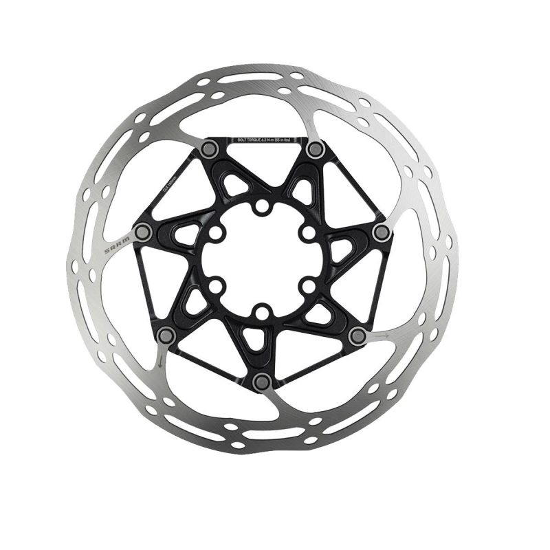 SRAM Rotor Centerline 2 Piece Black (includes Ti SRAM Rotor bolts) Rounded