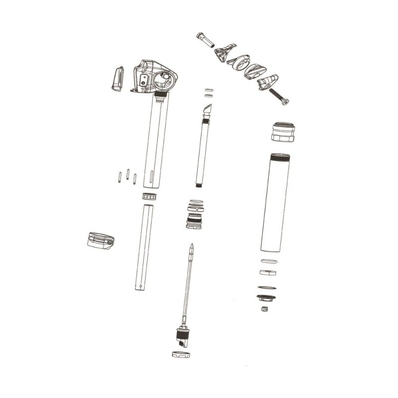 Reverb Spare - Seatpost Post Clamp Kit - Fits 10mm Oval Saddle Rails (Includes Clamp, Nuts & Bolts) - Reverb AXS A1 (2020)/AXS XPLR A1 (2022) 2021