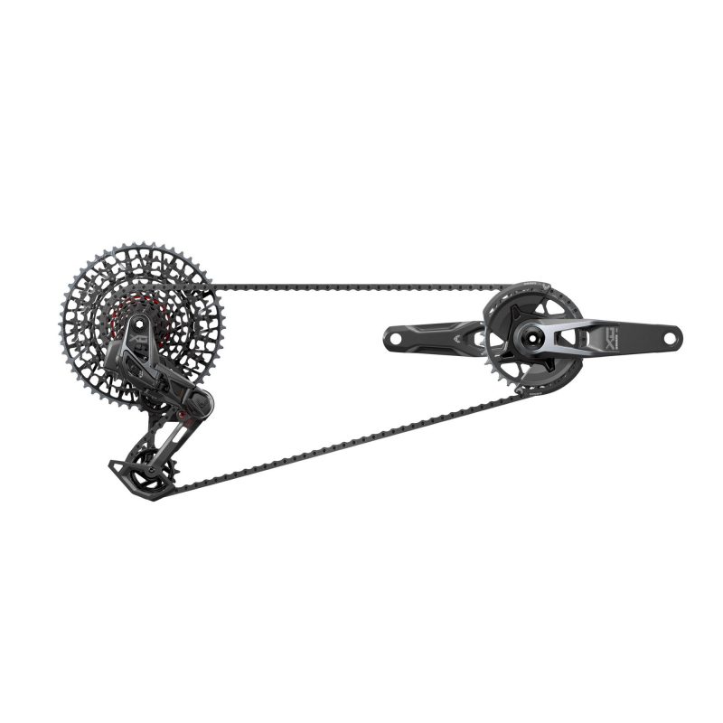 SRAM X0 T-Type Eagle Transmission AXS Groupset (Rd W/Battery/Charger/Cord, Ec Pod Ult, Fc X0 Q174 55mm Chainline DUB MTB Wide DM 32T CR W/2 Guards, Cn 126L, Cs Xs-1295 10-52T) V2