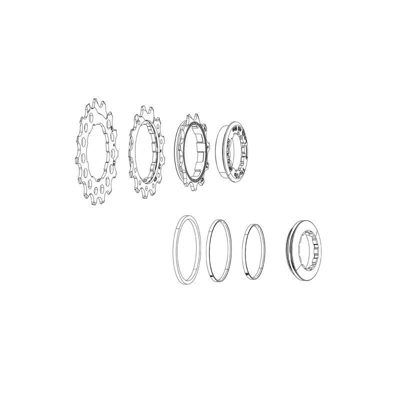 Cassette Stealth Ring Set Xg1270 Force 10-11-12T (Include 2 Damperings Of Each Size) 2021