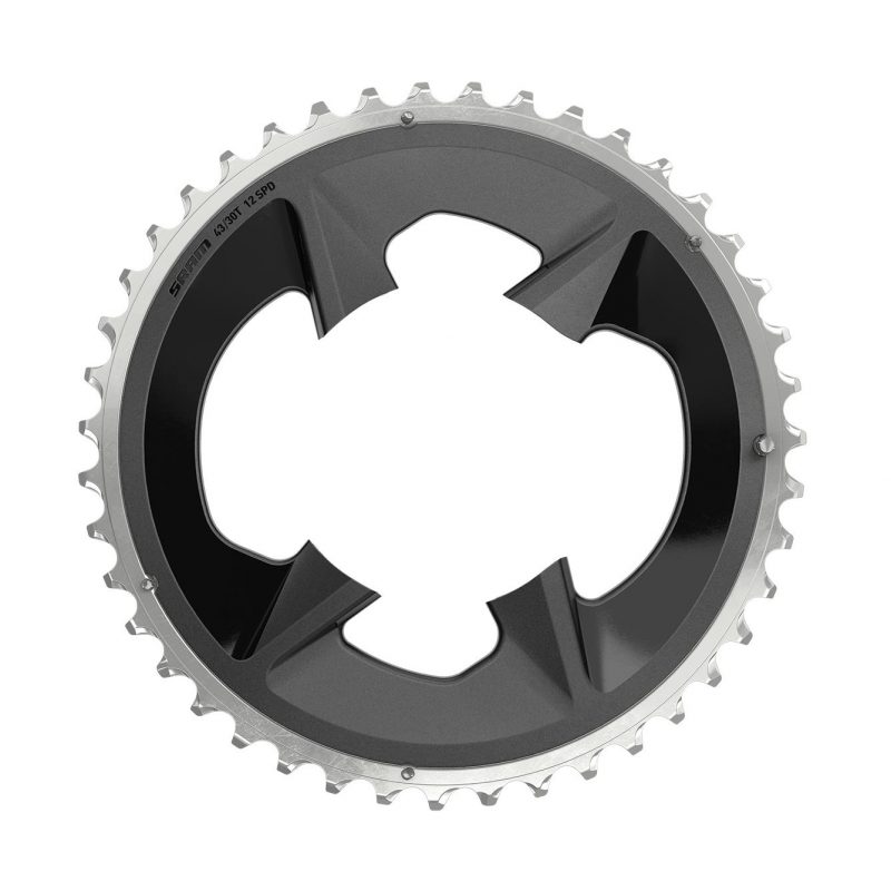 SRAM Spare - Chain Ring Road 43T 94BCD 2X12 Rival Wide Black With Cover Plate