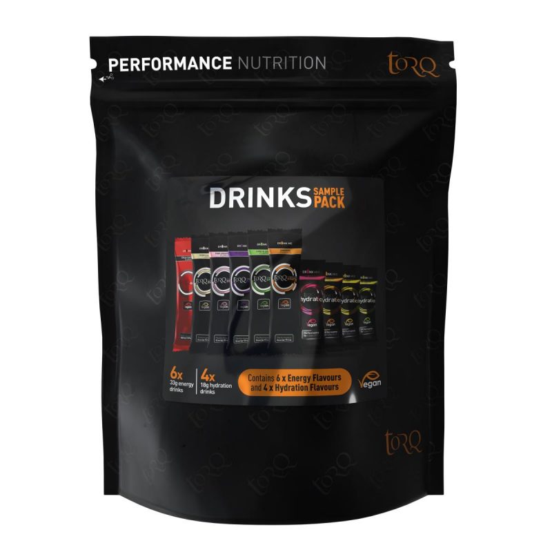 TORQ Sample?Pouch Pack 10 Energy & Hydration Drinks (6 x Energy, 4 x Hydration)