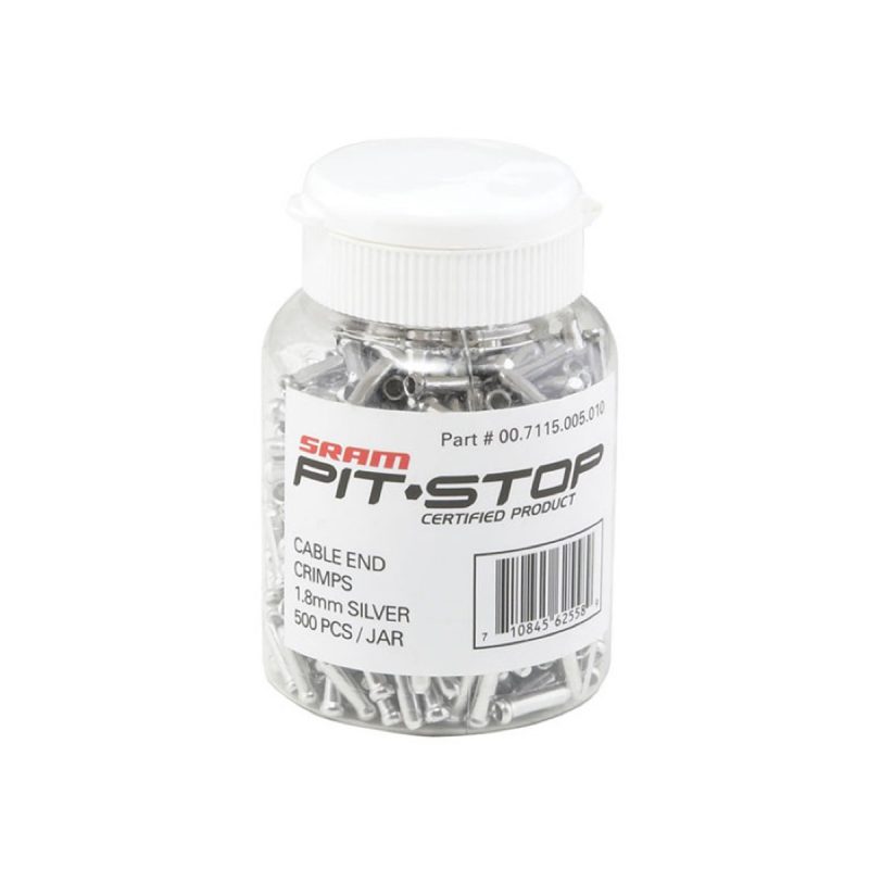 SRAM Gear Cable End Crimps 1.2mm Silver 500-count Jar