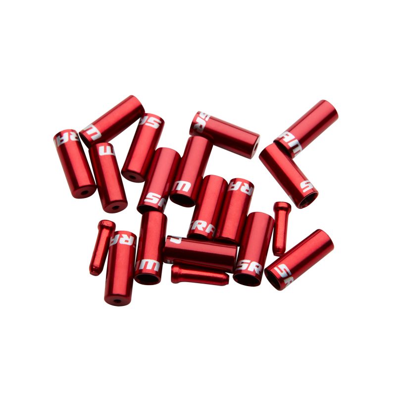 SRAM Ferrule Kit Aluminum Red - includes Shift 4.0mm Qty 10 Brake 5.0mm Qty 6 Cable Tip Qty 4