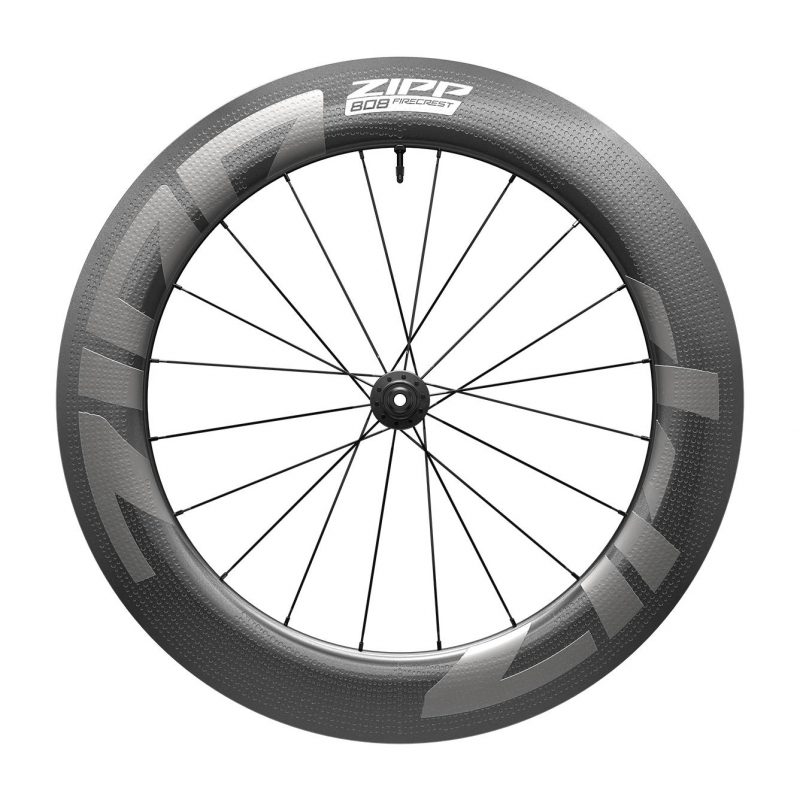 Zipp Wheel - 808 Firecrest Carbon Tubeless Disc Brake Center Locking 700c Front 20Spokes 12x100mm Standard Graphic B1