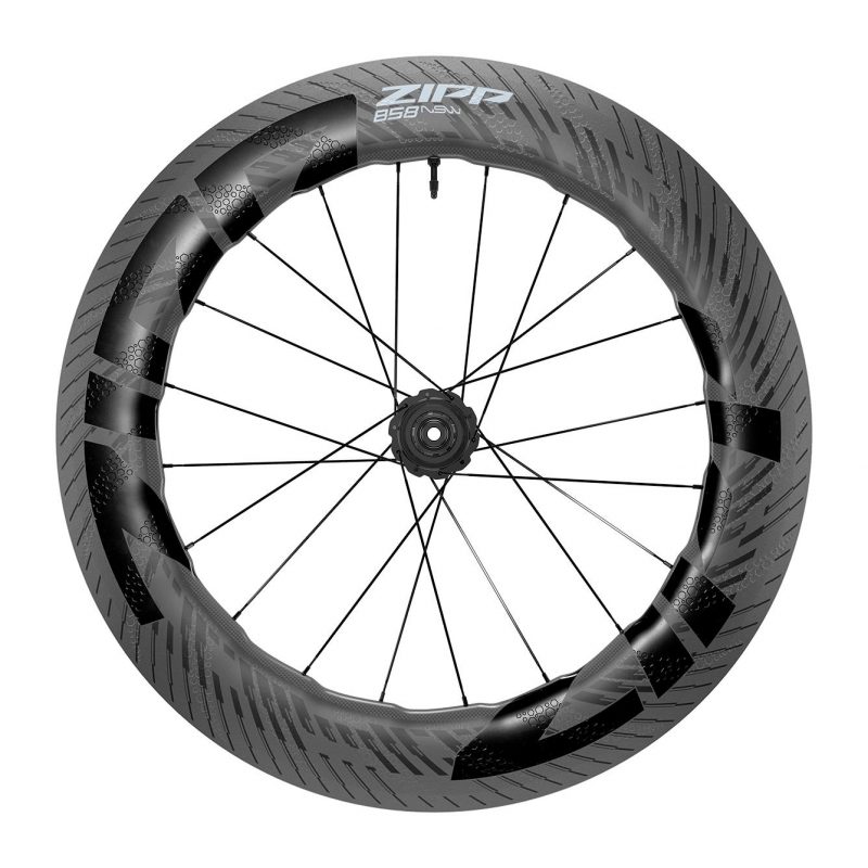 Zipp Wheel - 858 NSW Carbon Tubeless Disc Brake Center Locking 700c Rear 20Spokes XDR 12x142mm Standard Graphic C1